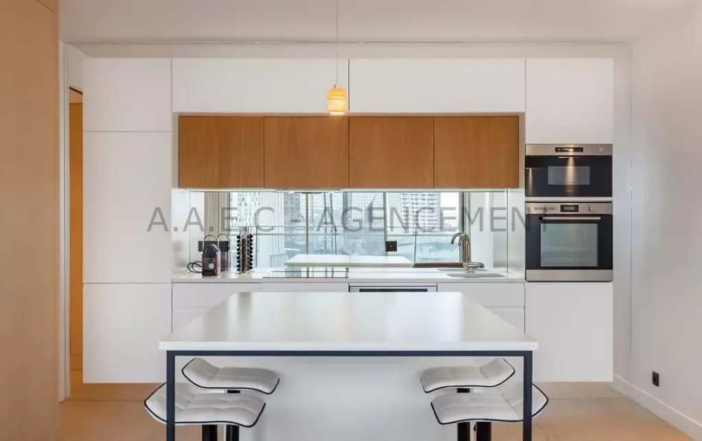 Cuisine laqué blanche sur-mesure